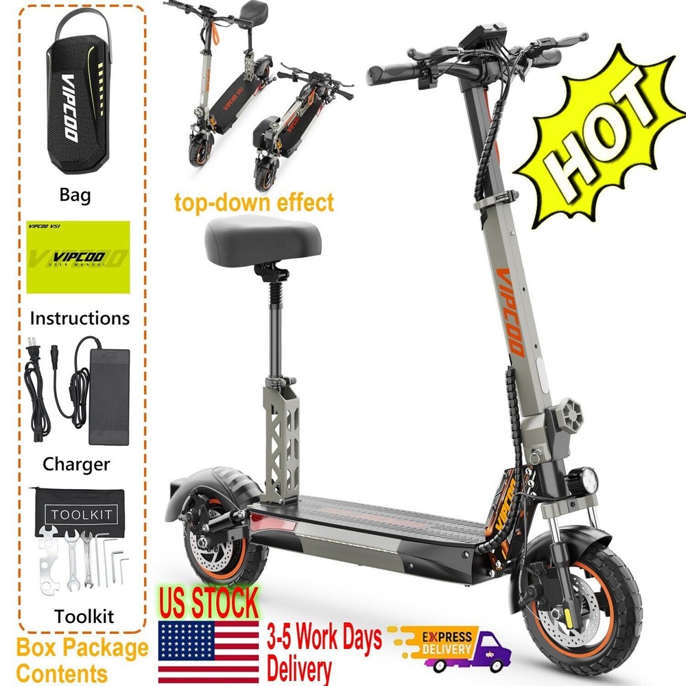 E-SCOOTER ADULT ELECTRIC SCOOTER 900W Motor LONG RANGE DUAL SUSPENSION BRAKES US