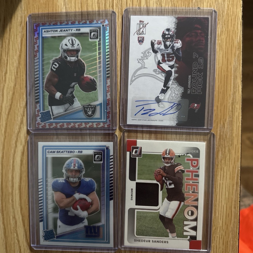 4 Card Lot NFL HOT ROOKIES