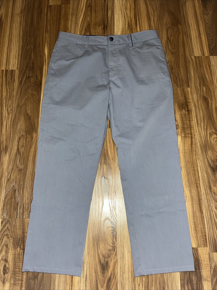 JOHNNIE O Prep-Formance Performance Pants Mens 34x26 Blue Gray.  (Alterations)