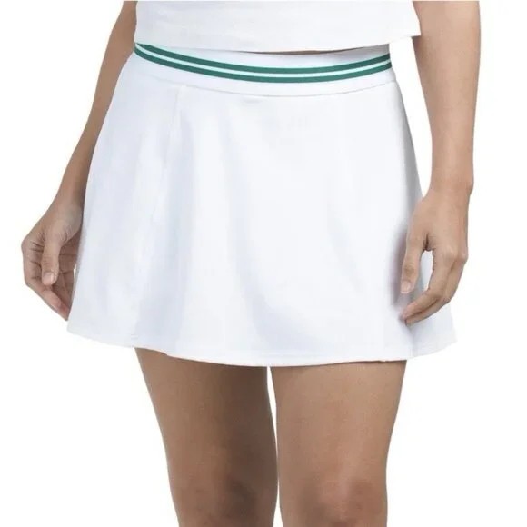 Tommy Bahama White Green Striped Tennis Skort Women’s size XL Golf PickleballNWT
