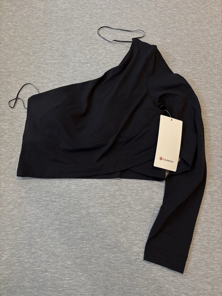 lululemon Align™ Asymmetrical Long-Sleeve Shirt Black Size 6 LW3HO2S (NWT)