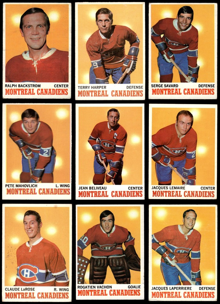 1970-71 Topps Montreal Canadiens Near Team Set 3.5 - VG+ 7146452 (9 / 10 cards)