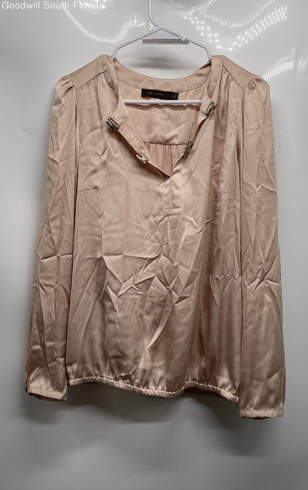 The Limited Womens Pink Long Sleeve Casual Blouse Top Size Medium
