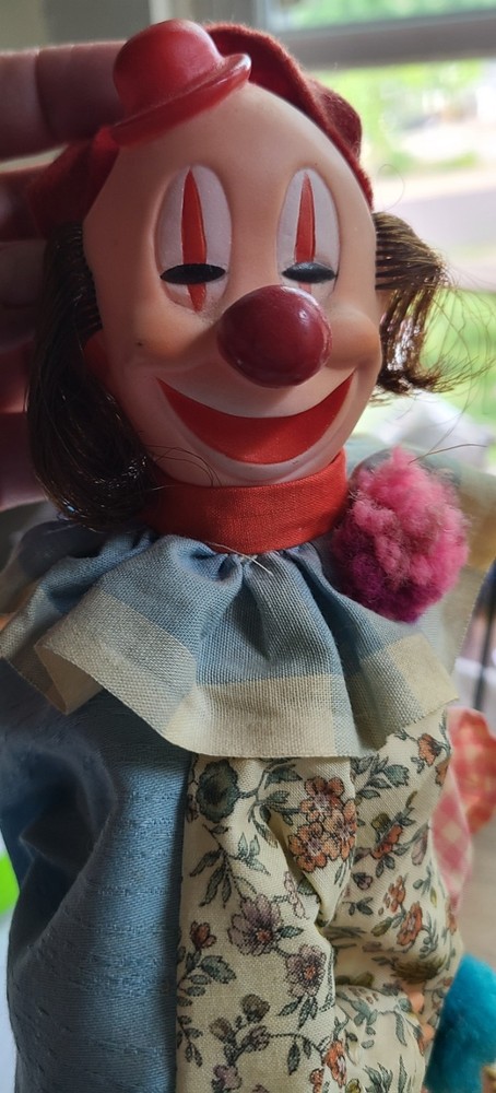 Vintage porcelain clown figurine collectible doll