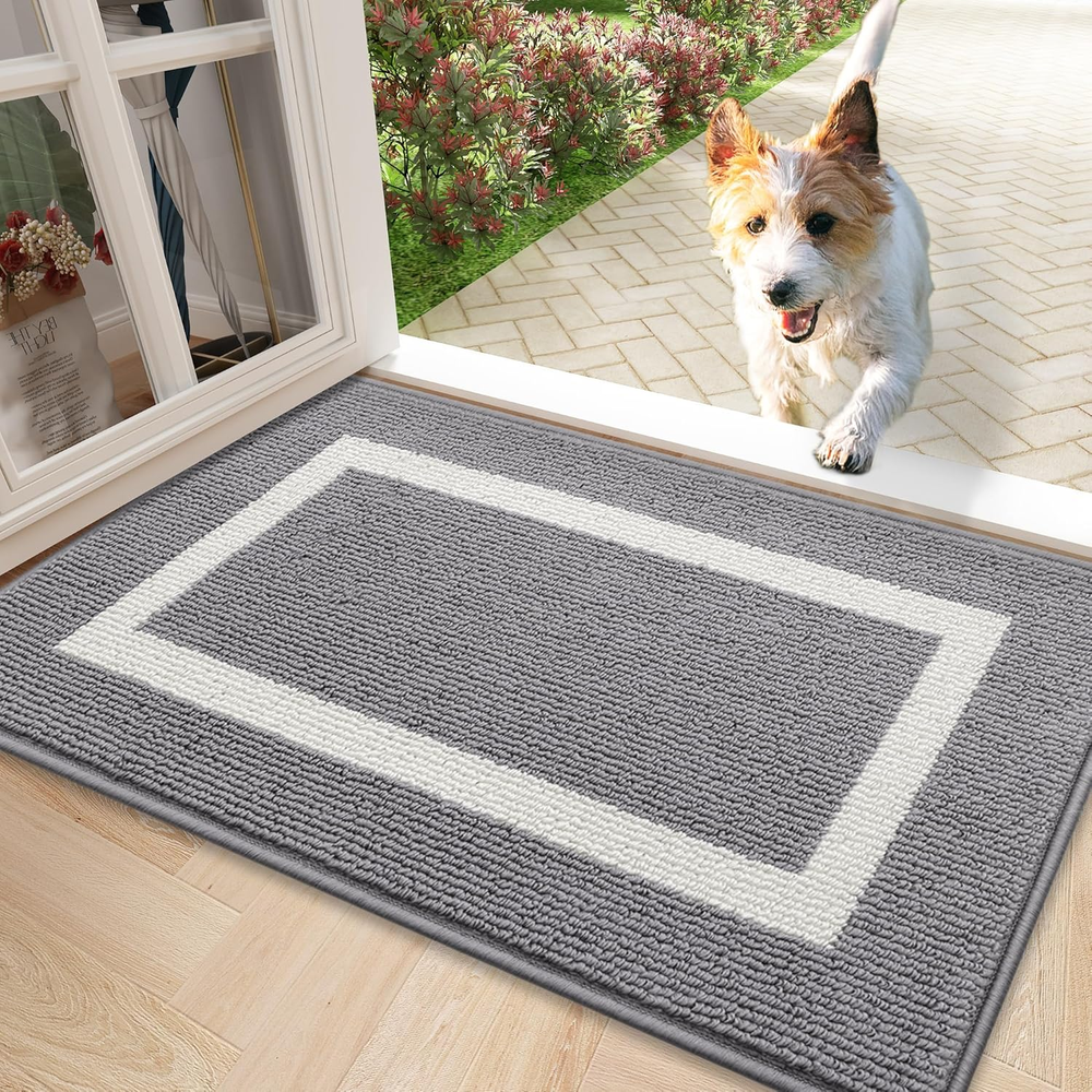 OLANY Non-Slip Absorbent Indoor Door Mat 32x20 Washable Dirt Resistant Entrance Rug