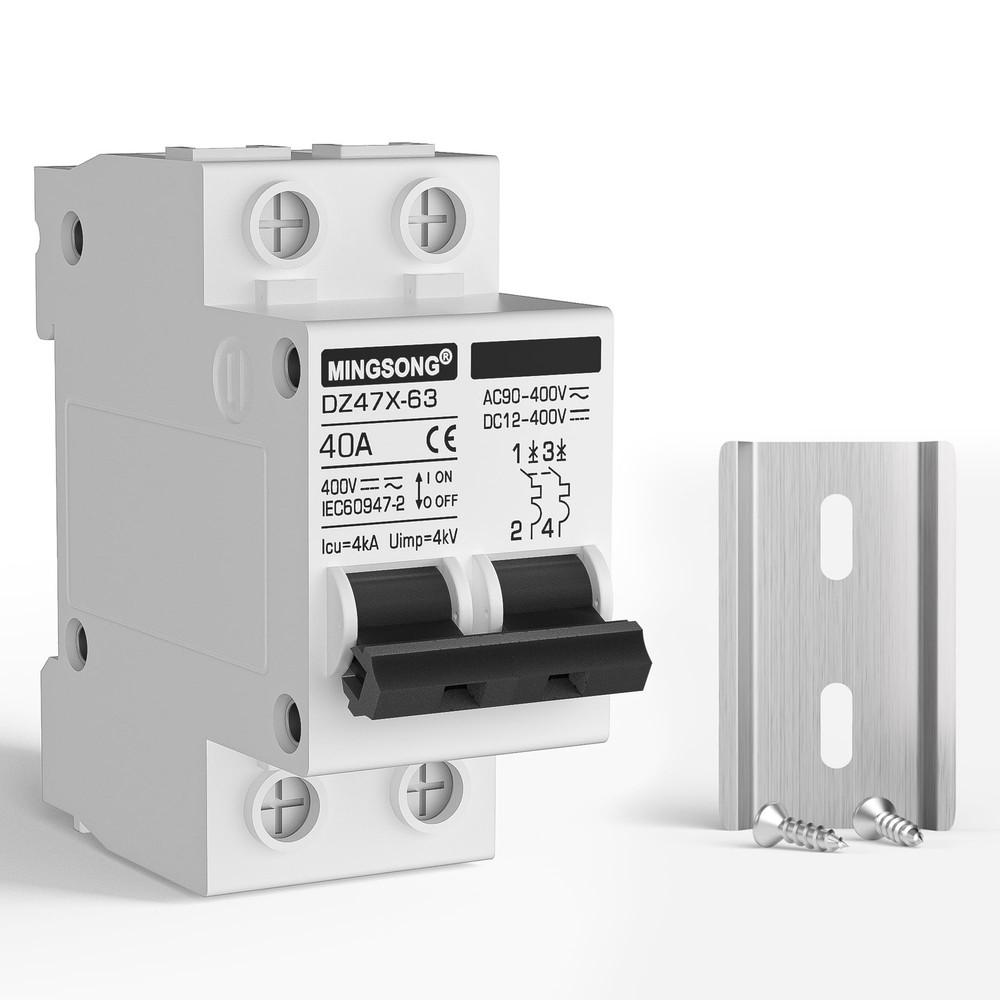 DC Solar Panels Disconnect Switch 40 Amp Solar Shut Off Switch 12V-400V 2 Pol...