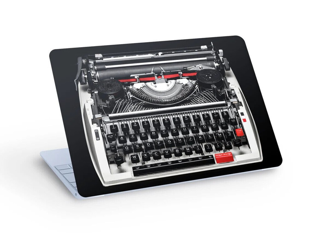 Old Vintage TYPEWRITER LAPTOP SKIN Decal Sticker - Custom Size