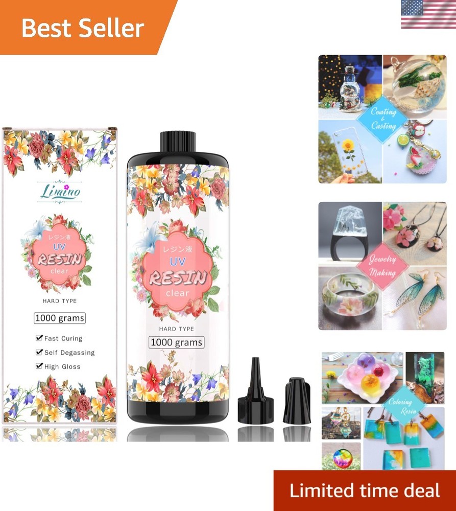 1,000g Premium UV Resin for Jewelry Making and Crafts - Fast Curing Epoxy