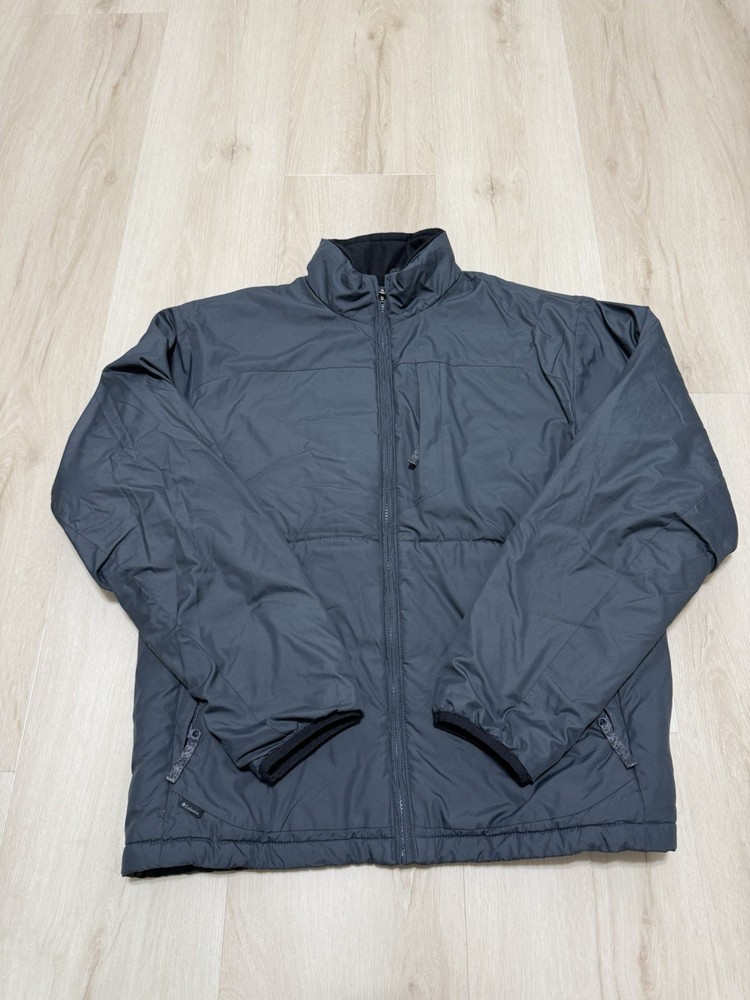 Men’s Size Large Columbia Windbreaker Jacket -  Dark Grey