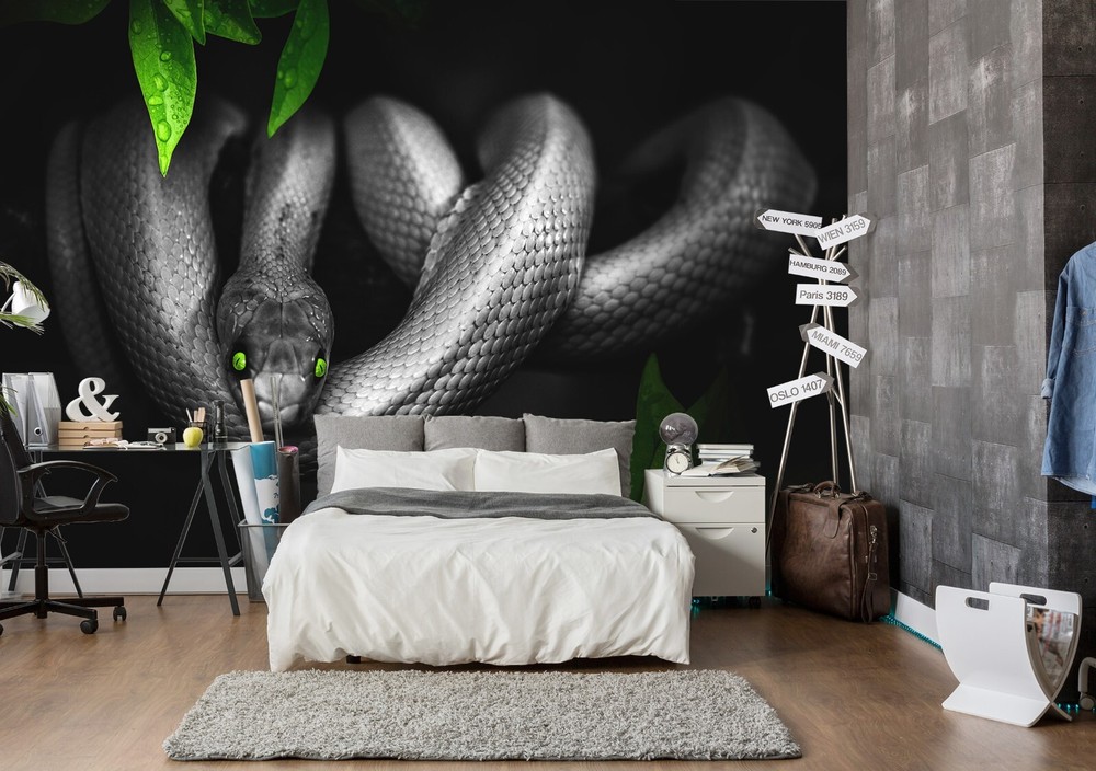3D Snake Animal ZHUA1163 Wallpaper Wall Murals Removable Self-adhesive Ann