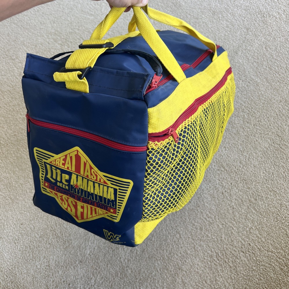 VTG WWF Gym Duffel Bag Original 80s World Wrestling Federation Miller Lite