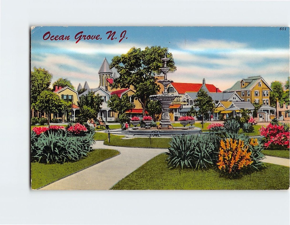Postcard Founders Park Ocean Grove New Jersey USA