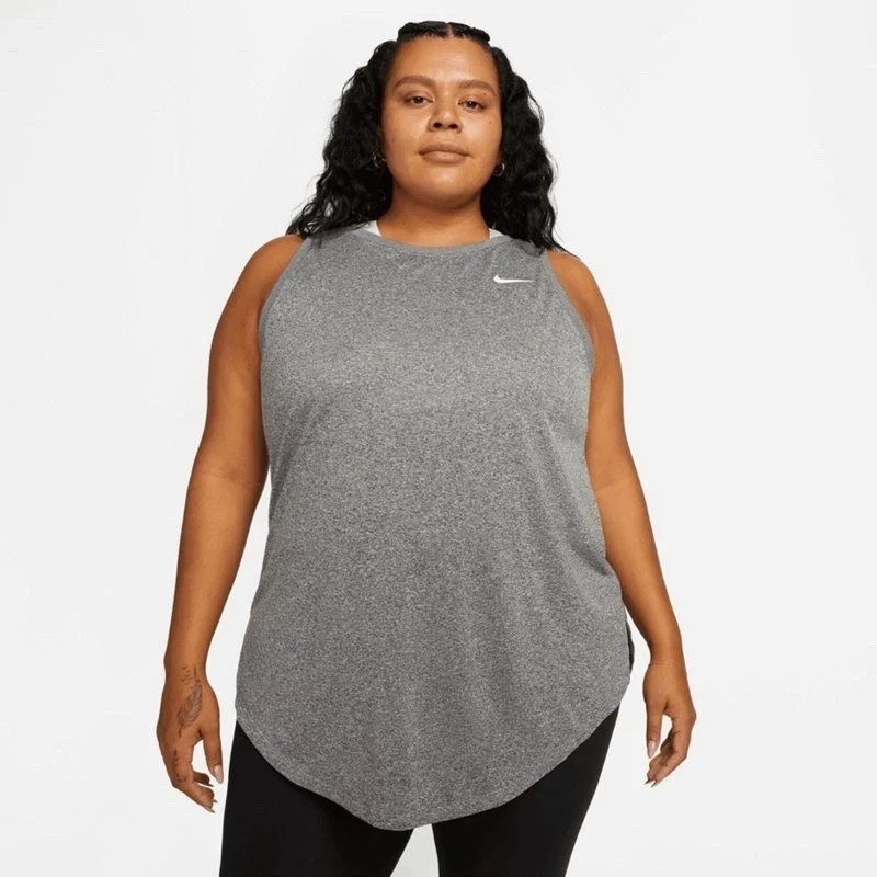 Nike Women's Dri-FIT RLGD Plus Size Tank Top Heather - Grey - 2X