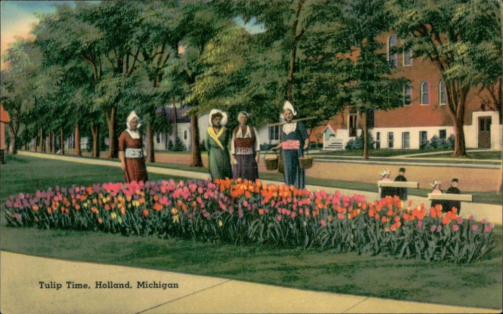 Tulip Time Holland Michigan Postcard Unposted L L Cook Co Colorful
