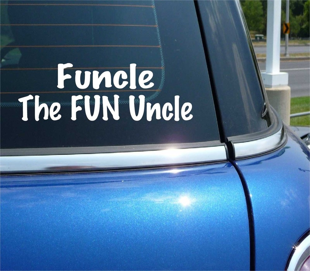 Funcle the Fun Uncle Car Decal - Humorous Sticker for Relatives