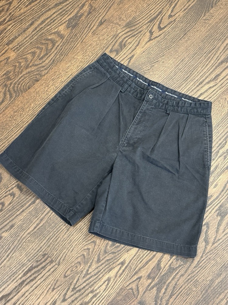Polo Ralph Lauren Men's Classic Fit Chino Pleated Front Shorts Size 34 Black