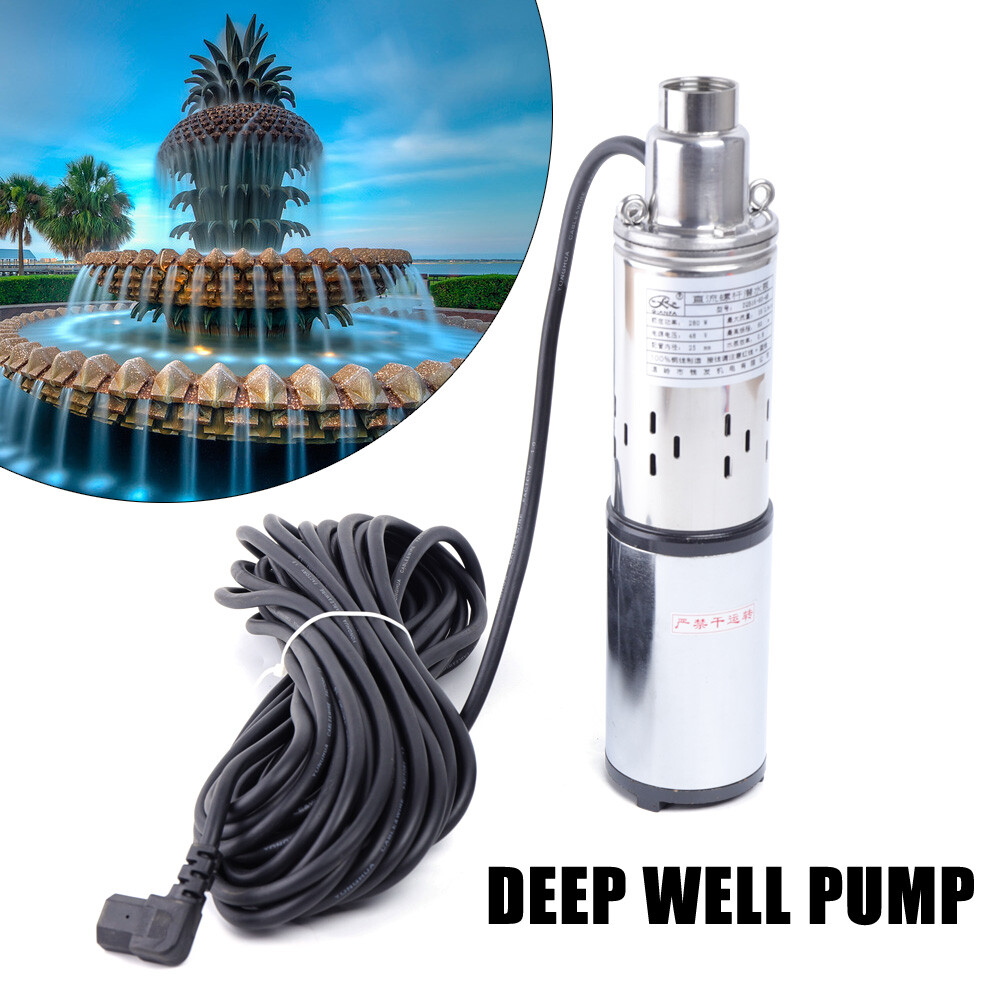 12V/24V/48V Solar Power Water Pump Bore Hole Deep Well Farm Ranch DC Submersible