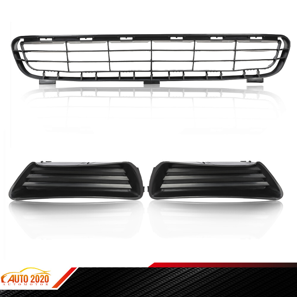 Fit For 2007-2009 Toyota Camry Front Bumper Lower Grille + Fog Light Covers