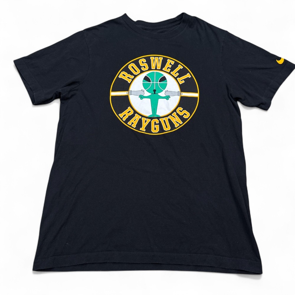 Nike Roswell Rayguns T Shirt Adult Size Small Black VTG Style Basketball Tee