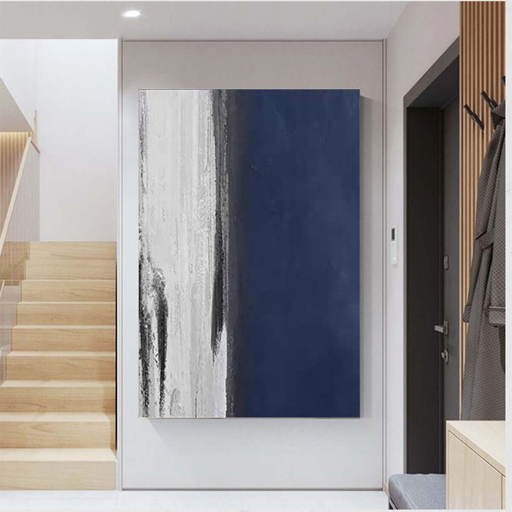 Modern Abstract Minimalist Decor Poster Hand Drawn Oil Painting Wall Art Hanging