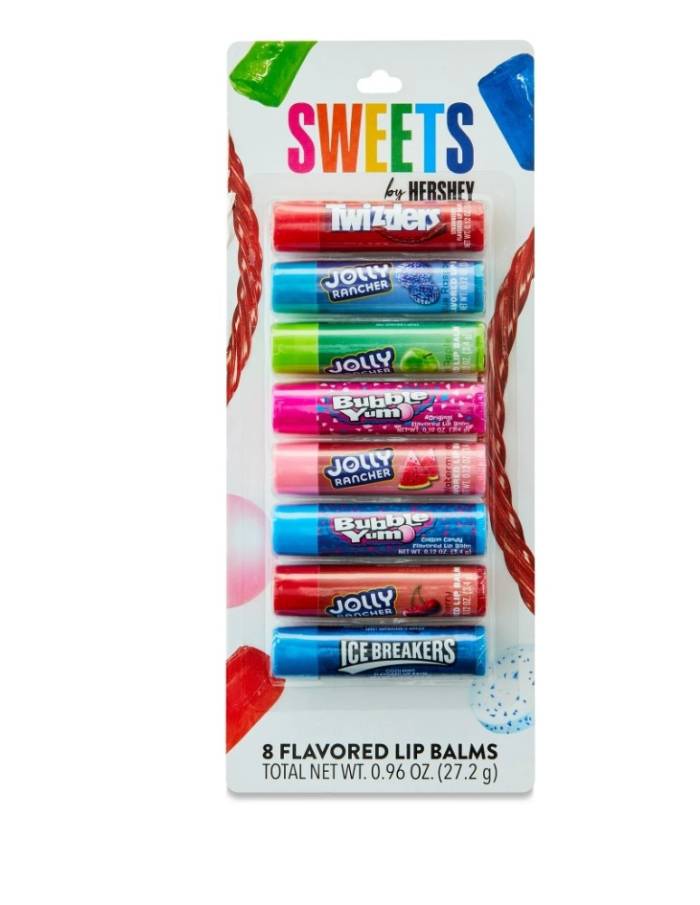 Hershey's Taste Beauty SWEETS 8-Pack Candy Flavored Lip Balms Party Gifts