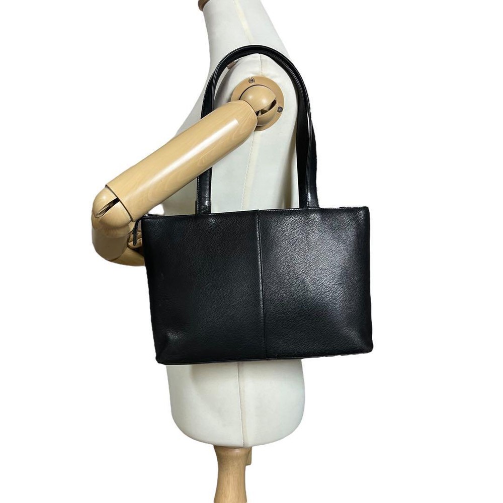 Burberry Shoulder Bag Nova Check Leather Black Authentic F1204264