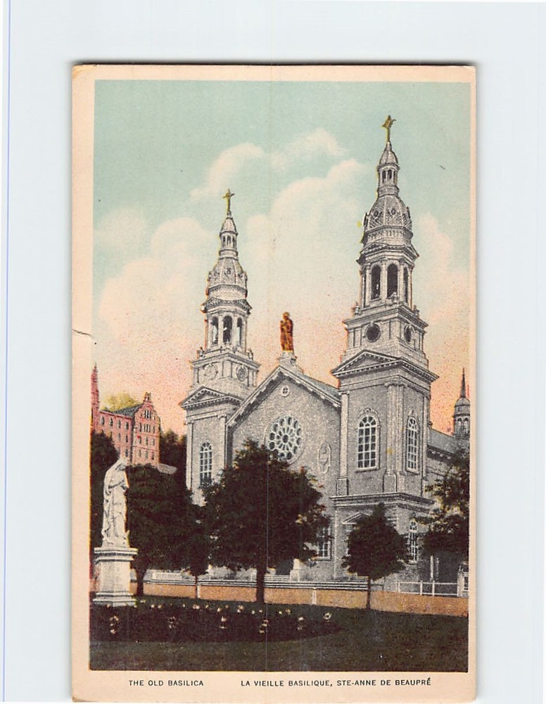 Postcard The Old Basilica Sainte Anne de Beaupre Canada