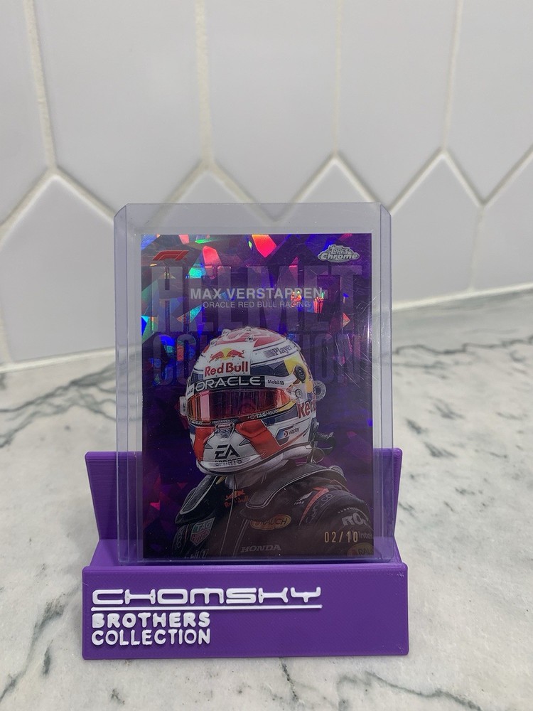 2024 Topps Chrome Formula 1 Max Verstappen Oracle Red Bull Helmet Purple /10