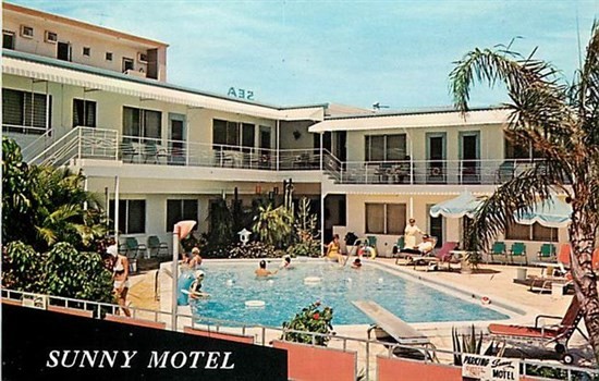 FL, Clearwater Beach, Florida, The Sunny Motel, Pool, Dexter Press No. 46795-C