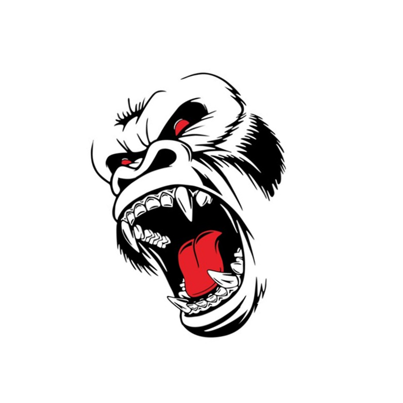 Auto Sticker Gorilla Ape Totem Graphics Trim For Car Side Door Body Decals Vinyl