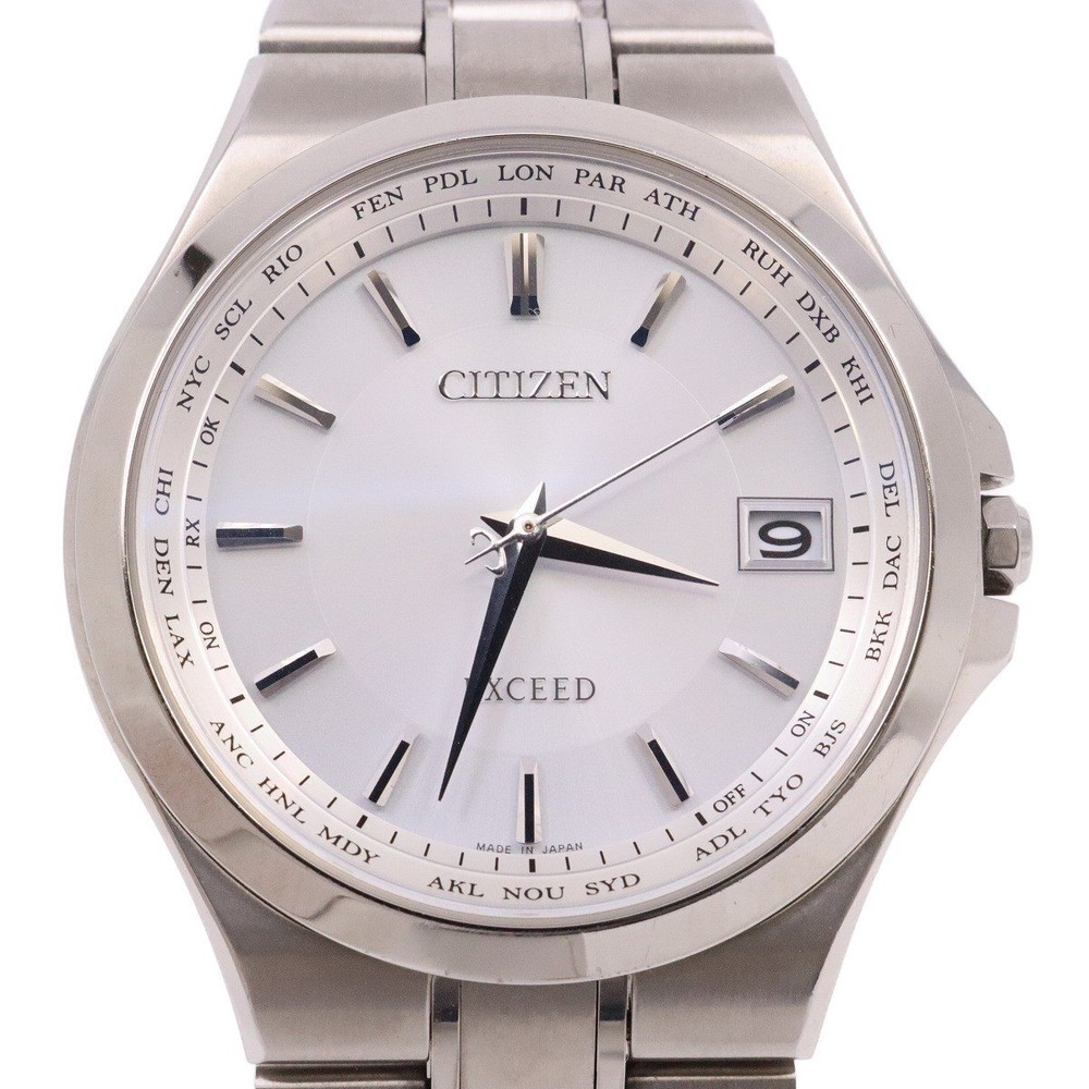 Citizen Eco-Drive CB1030-51A Men's Watch Titanium Silver Dial 38mm Used