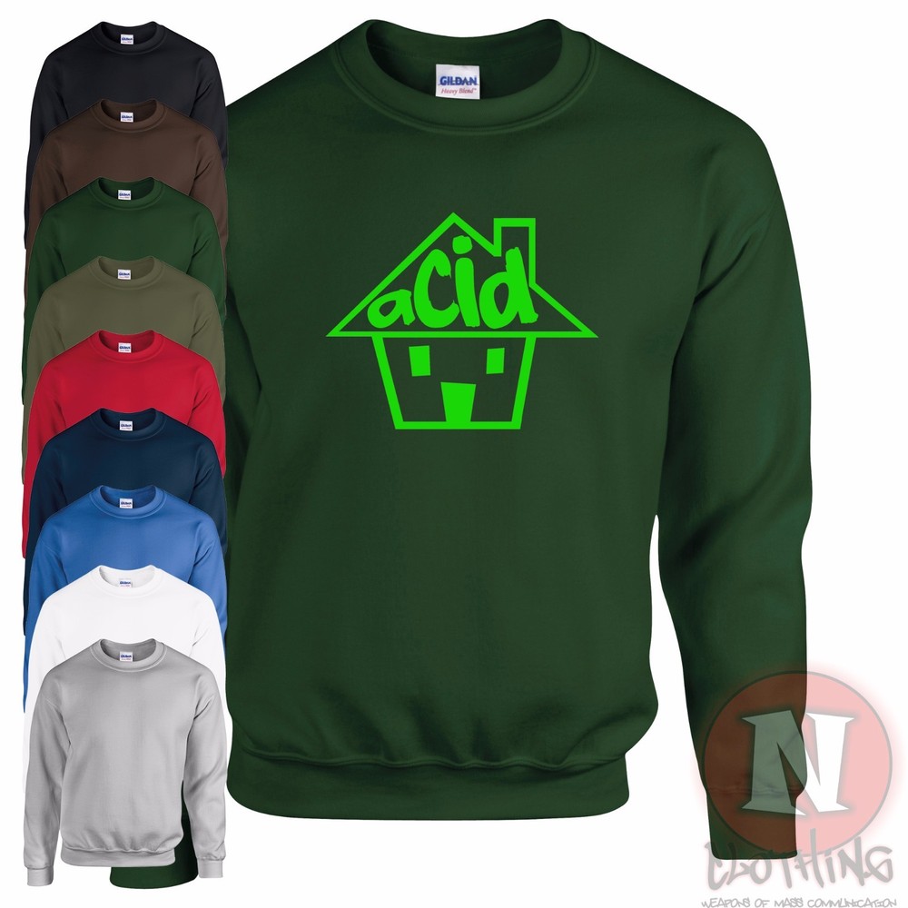 Acid house old school house music sweatshirt Rave DJ clubbing festival dance-image