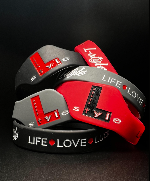 L-Style Silicone Bracelet Gray Dart