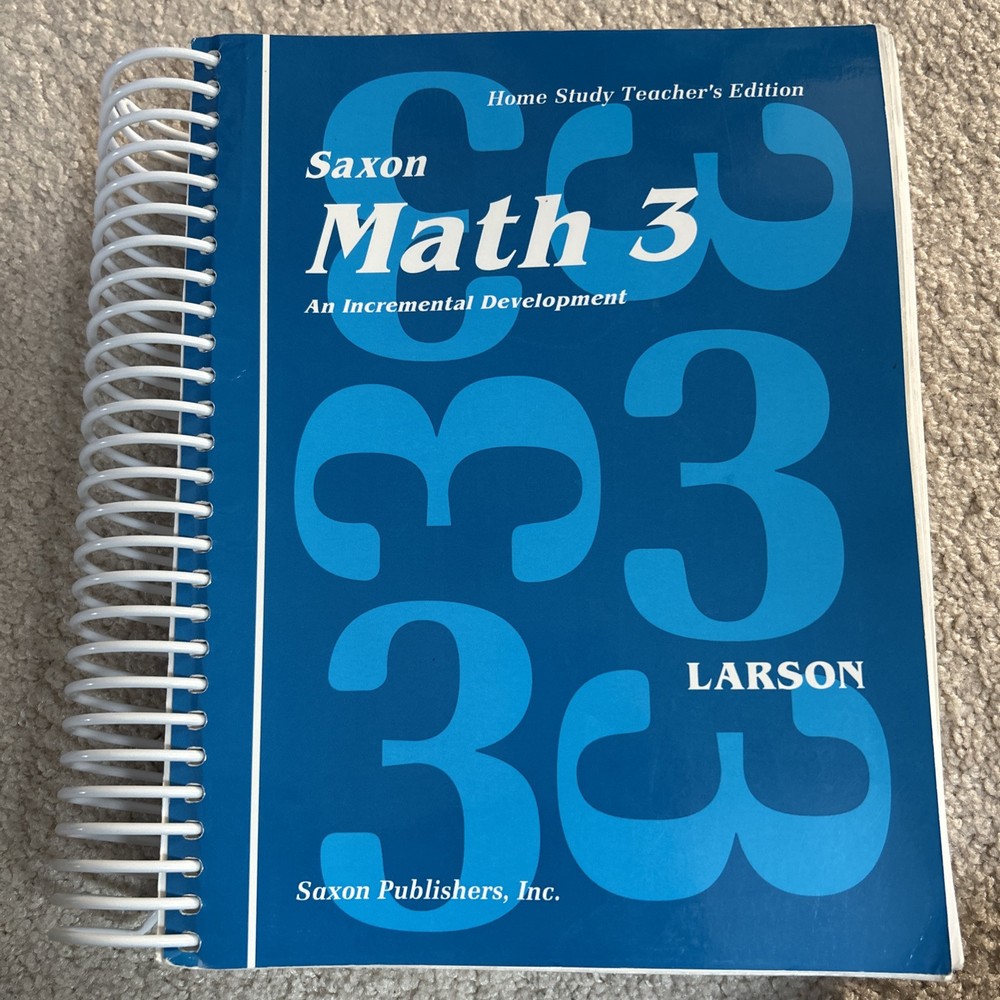 Math 3 Home Study by Nancy Larson (2001, Spiral, Reprint,Teacher's edition)