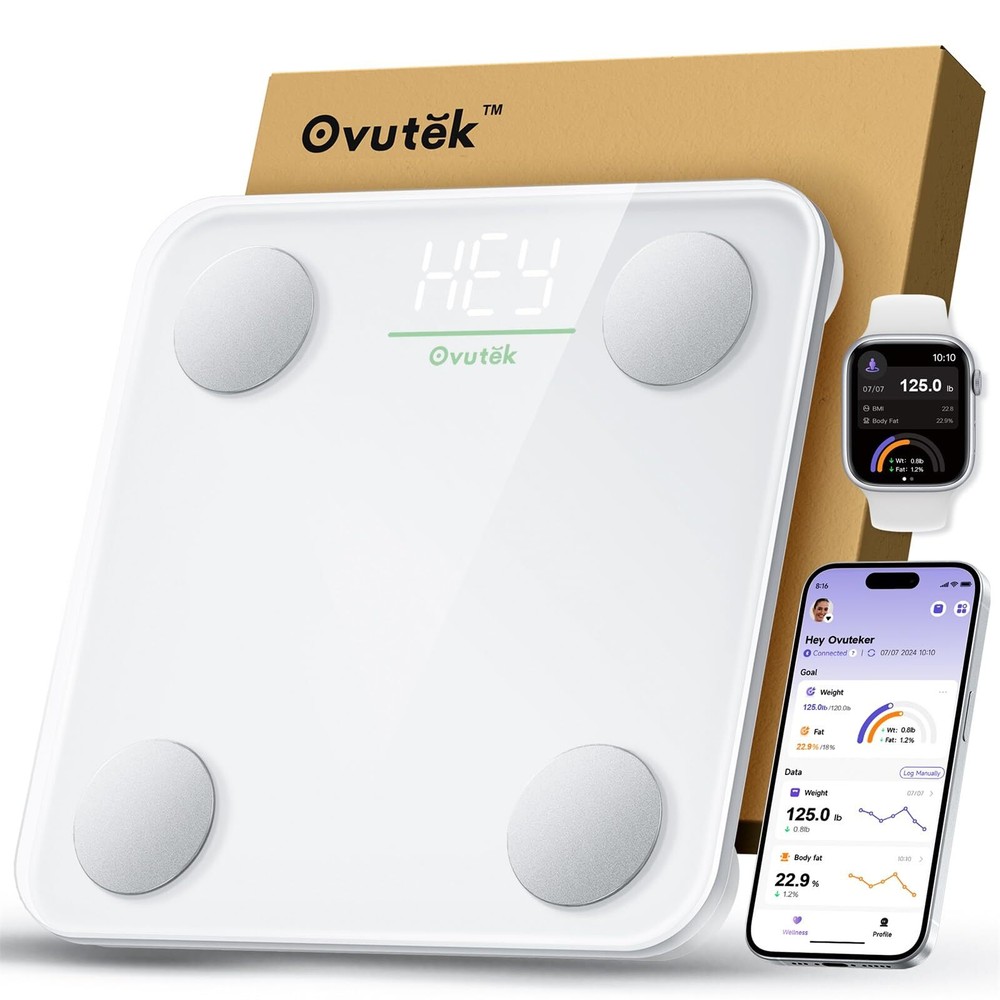 Smart Scale for Body Weight, Digital Bathroom Scale BMI Weighing Body Fat Sca...