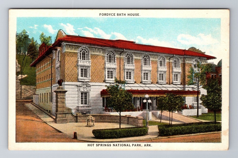 Hot Springs AR-Arkansas, Fordyce Bath House, Advertising, Vintage Postcard
