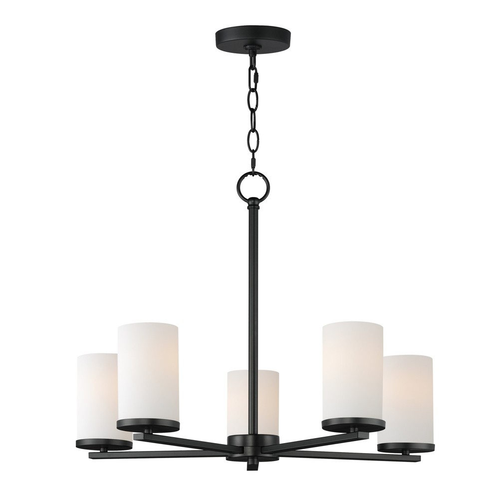 Maxim 10286 Black 24W 5-Light Lateral Pillar Candle Pendant