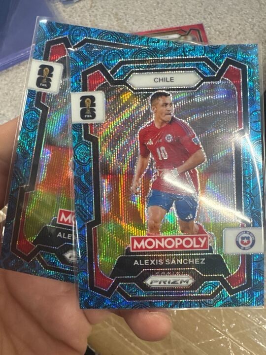 2026 Panini Prizm Monopoly FIFA World Cup Alexis Sánchez Card #85 Blue Wave