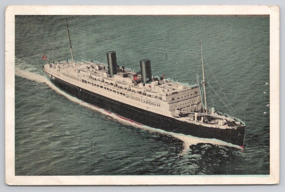 SS Oriente American Turbo-Electric Liner Ship Postcard 1939 Posted Cuba