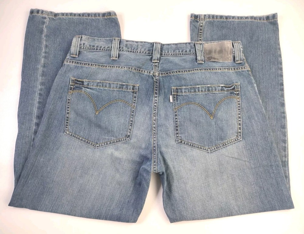 Vintage Levis Silvertab Blue Baggy Denim Jeans Sz 38x30 Skate Grunge Street Y2K