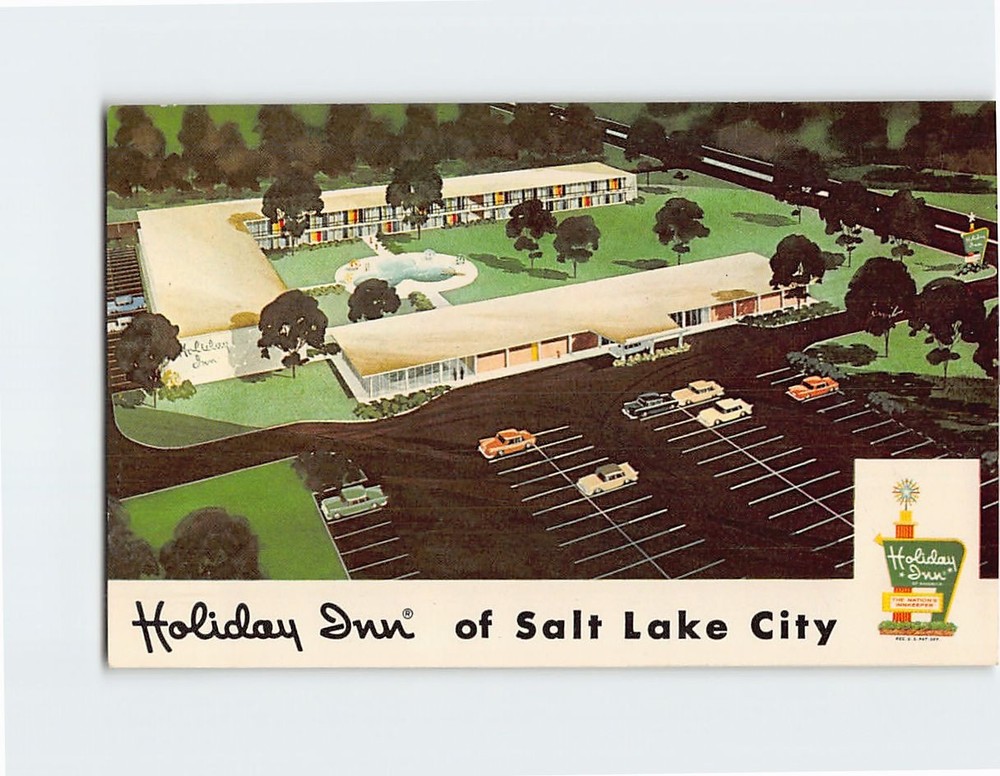 Postcard Aerial View Holiday Inn Salt Lake City Utah USA North America