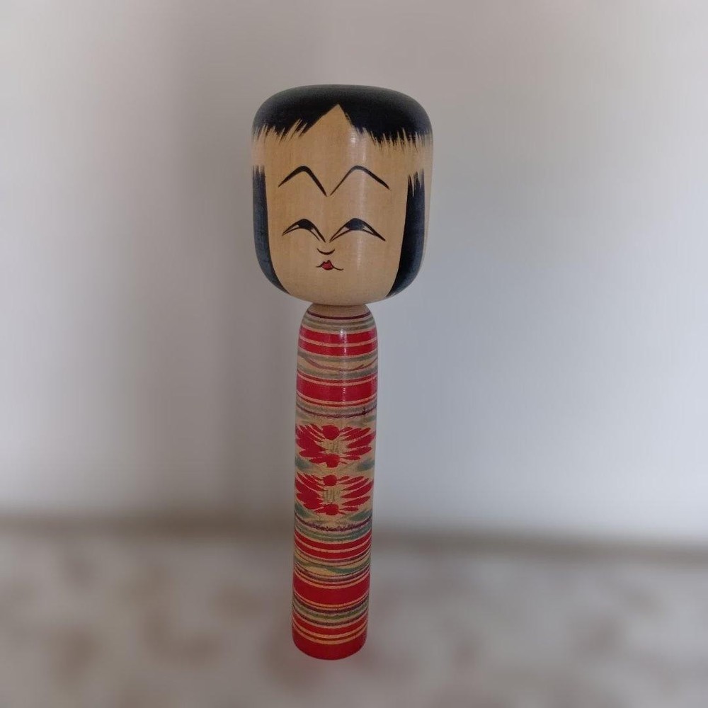 Kobayashi Sadao Kokeshi Doll 24.5cm Vintage Handcrafted Wooden Art