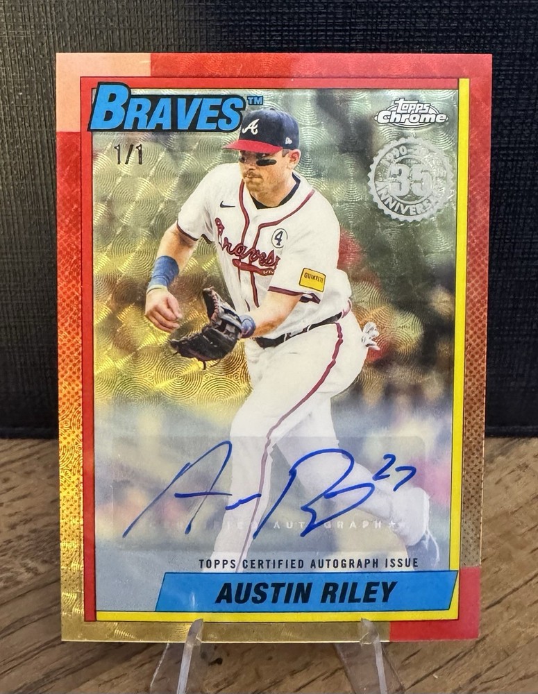 2025 Topps Update Austin Riley Silver Pack Chrome Auto SuperFractor #1/1 Braves