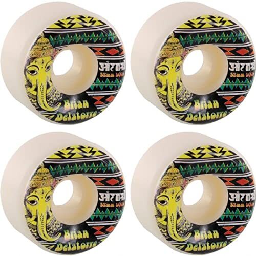 Satori Movement Brian Delatorre Ganesh White Skate Wheels 52mm 101a 4-Pack