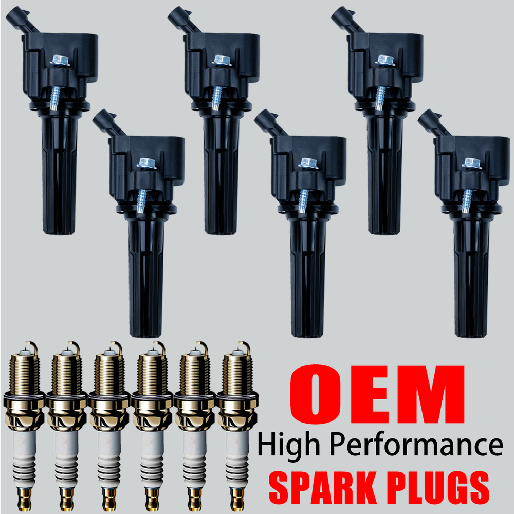 6X OEM Ignition Coils & Iridium Spark Plugs for Chevy Trailblazer GMC 4.2L UF497