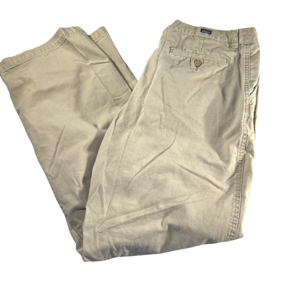 Patagonia Mens Beige Duck Canvas Organic Cotton Pants Size 34x30 Workwear