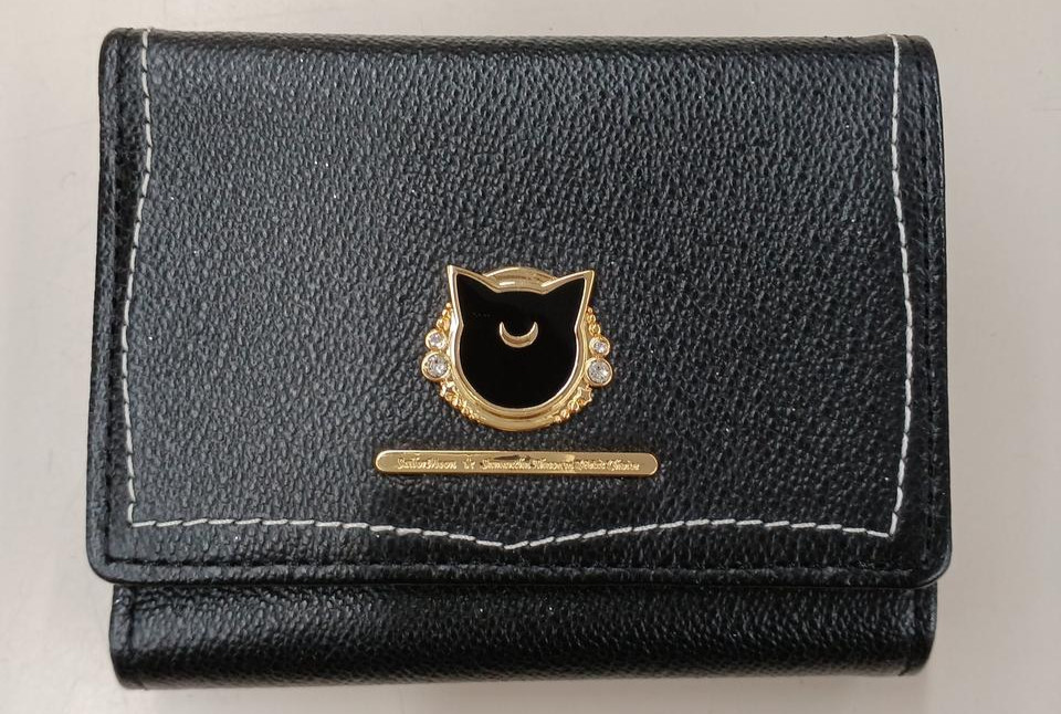 Samantha Thavasa Petit Choice x Sailor Moon Luna Cat Wallet Folding Japan USED