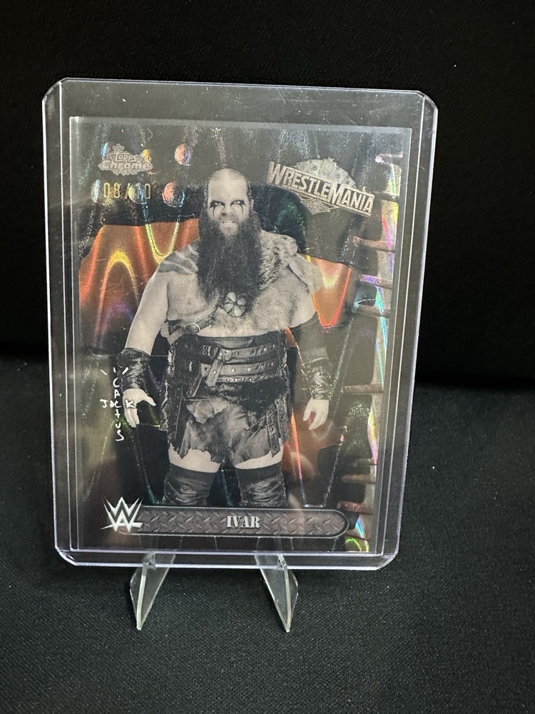 2025 Topps Chrome Cactus Jack Wrestlemania Ivar #44 Black Raywave /10