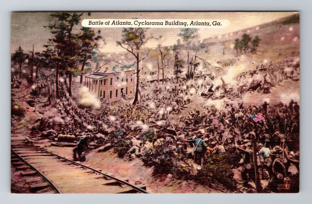 Atlanta GA-Georgia, Battle of Atlanta, Cyclorama Building, Vintage Postcard