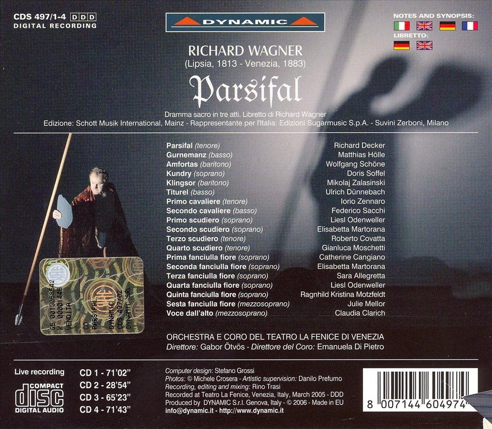 Gabor Otvos Wagner: Parsifal New Cd